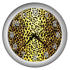 Leopard 1 Leopard A Wall Clock (silver) by dressshop