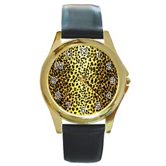 Leopard 1 Leopard A Round Gold Metal Watch by dressshop