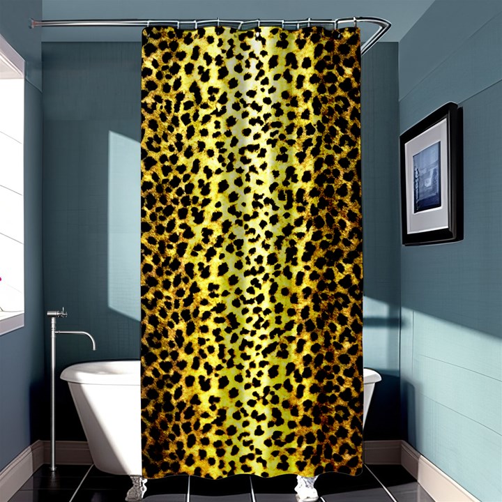 Leopard 1 Leopard A Shower Curtain 36  x 72  (Stall) 