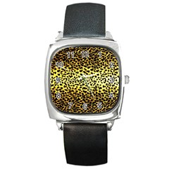 Leopard Version 2 Square Metal Watch by dressshop