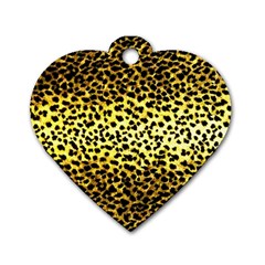 Leopard Version 2 Dog Tag Heart (one Side) by dressshop