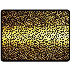 Leopard Version 2 Double Sided Fleece Blanket (large)  by dressshop