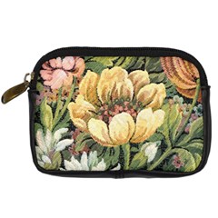 Retro Vintage Floral Digital Camera Leather Case by dressshop