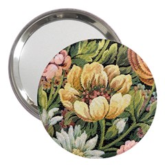 Retro Vintage Floral 3  Handbag Mirrors by dressshop