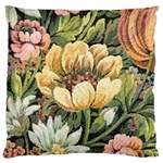 Retro Vintage Floral Large Flano Cushion Case (One Side) Front