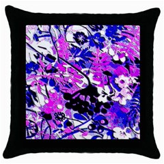 Floral Legging Floral Rug Throw Pillow Case (black) by dressshop