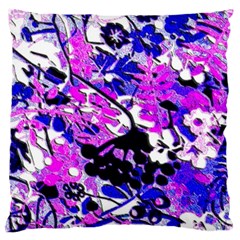 Floral Legging Floral Rug Large Flano Cushion Case (one Side) by dressshop