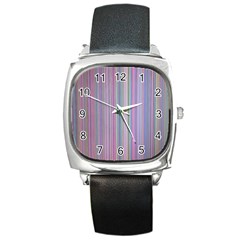 Broken Tv Screen Square Metal Watch by dressshop