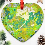 Floral 1 abstract Heart Ornament (Two Sides) Front