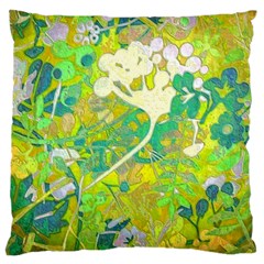 Floral 1 Abstract Large Cushion Case (one Side) by dressshop