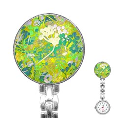 Floral 1 Abstract Stainless Steel Nurses Watch by dressshop