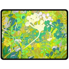 Floral 1 Abstract Double Sided Fleece Blanket (large)  by dressshop