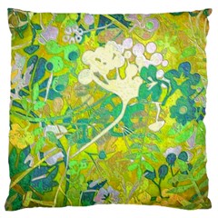 Floral 1 Abstract Large Flano Cushion Case (two Sides) by dressshop