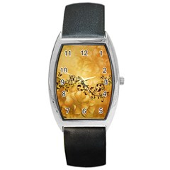 Wonderful Vintage Design With Floral Elements Barrel Style Metal Watch by FantasyWorld7