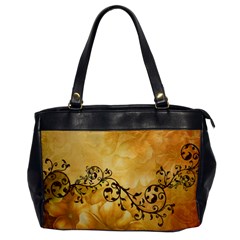 Wonderful Vintage Design With Floral Elements Oversize Office Handbag by FantasyWorld7