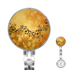 Wonderful Vintage Design With Floral Elements Stainless Steel Nurses Watch by FantasyWorld7