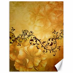 Wonderful Vintage Design With Floral Elements Canvas 18  X 24  by FantasyWorld7