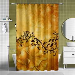 Wonderful Vintage Design With Floral Elements Shower Curtain 48  X 72  (small)  by FantasyWorld7