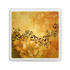 Wonderful Vintage Design With Floral Elements Memory Card Reader (square) by FantasyWorld7