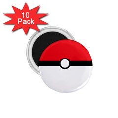 Poke Ball 1 75  Magnets (10 Pack)  by raeraeshescrafty