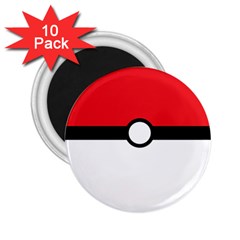 Poke Ball 2 25  Magnets (10 Pack)  by raeraeshescrafty