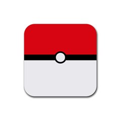 Poke Ball Rubber Coaster (square)  by raeraeshescrafty