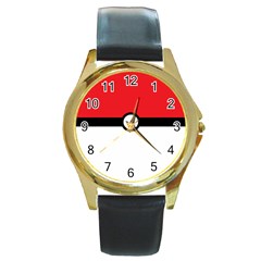 Poke Ball Round Gold Metal Watch by raeraeshescrafty