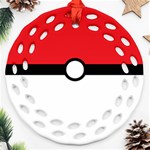 Poke Ball Round Filigree Ornament (Two Sides) Back