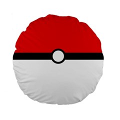 Poke Ball Standard 15  Premium Flano Round Cushions