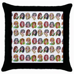 All The Pretty Ladies Throw Pillow Case (black)