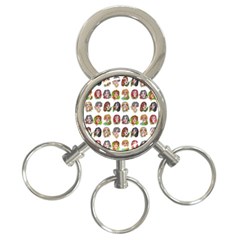 All The Pretty Ladies 3-ring Key Chains