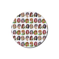 All The Pretty Ladies Rubber Coaster (round) 