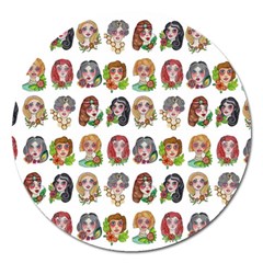 All The Pretty Ladies Magnet 5  (round)