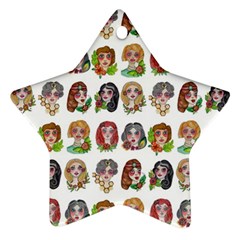 All The Pretty Ladies Star Ornament (two Sides) by ArtByAng