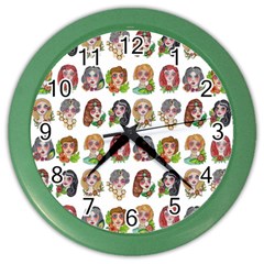 All The Pretty Ladies Color Wall Clock