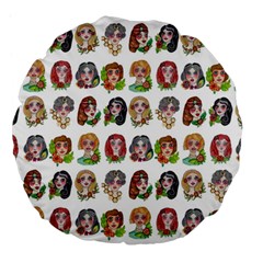 All The Pretty Ladies Large 18  Premium Flano Round Cushions