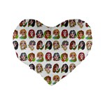 All the pretty Ladies Standard 16  Premium Flano Heart Shape Cushions Back