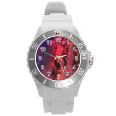 Desert Dreaming Round Plastic Sport Watch (l) by ArtByAng