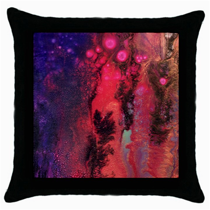 Desert Dreaming Throw Pillow Case (Black)