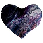 Planetary Large 19  Premium Flano Heart Shape Cushions Front