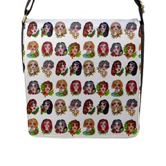 All The Petty Ladies Flap Closure Messenger Bag (l) by ArtByAng