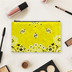 Grunge Yellow Bandana Cosmetic Bag (medium) by dressshop