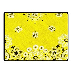 Grunge Yellow Bandana Double Sided Fleece Blanket (small)  by dressshop