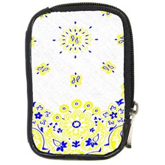 Faded Yellow Bandana Compact Camera Leather Case by dressshop