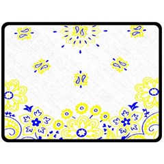 Faded Yellow Bandana Fleece Blanket (large)  by dressshop