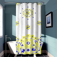 Faded Yellow Bandana Shower Curtain 36  X 72  (stall)  by dressshop