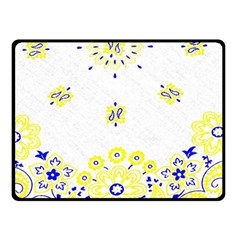 Faded Yellow Bandana Double Sided Fleece Blanket (small)  by dressshop