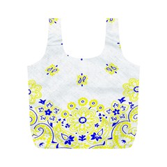 Faded Yellow Bandana Full Print Recycle Bag (m) by dressshop