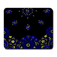 Blue Yellow Bandana Large Mousepads by dressshop