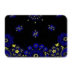 Blue Yellow Bandana Plate Mats by dressshop